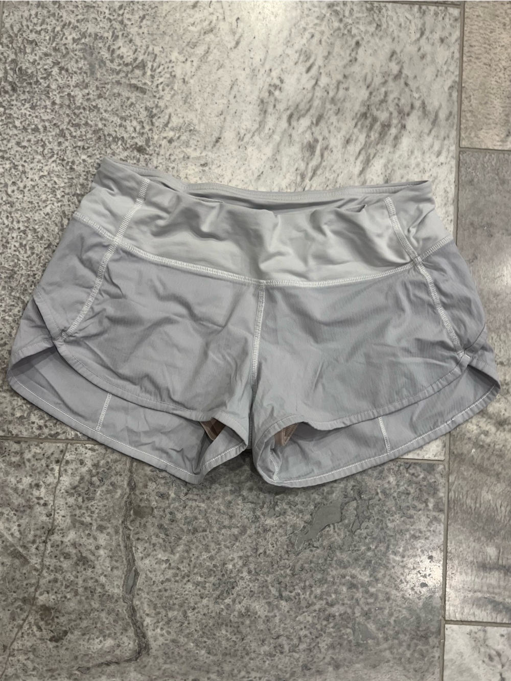 Lululemon Light Grey Athletic Speed Up Short